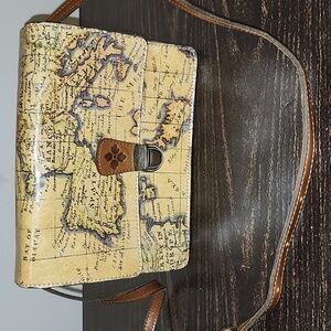 Patricia Nash Yellow and Brown Crossbody Bag